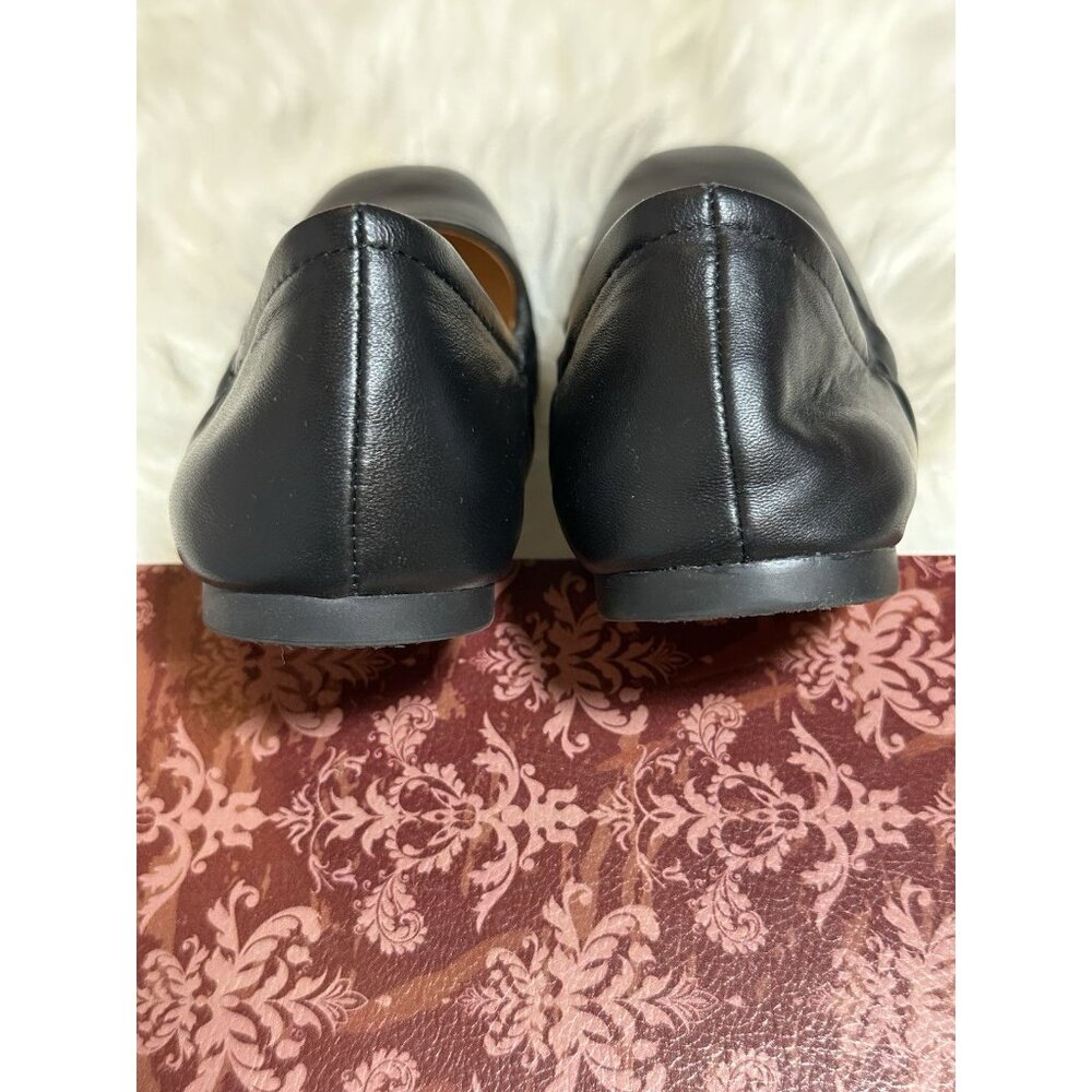 Jessica Simpson Sandaze Black Leather Slip on Travel Flat Size 5 1/2 M (36) - Picture 3 of 9